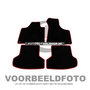 Pasvorm automatten voor de  BMW 3 (E90) 01.05-09.11 E91 09.05-5.12 Naaldvilt/Velourskwaliteit met Rode bies.