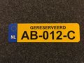 Parkeerplaat (afmeting 290x77 mm)